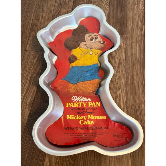 Wilton Other - Vintage 1978 Wilton Mickey Mouse Cake Pan Disney Aluminum 515-1805 17 Inch